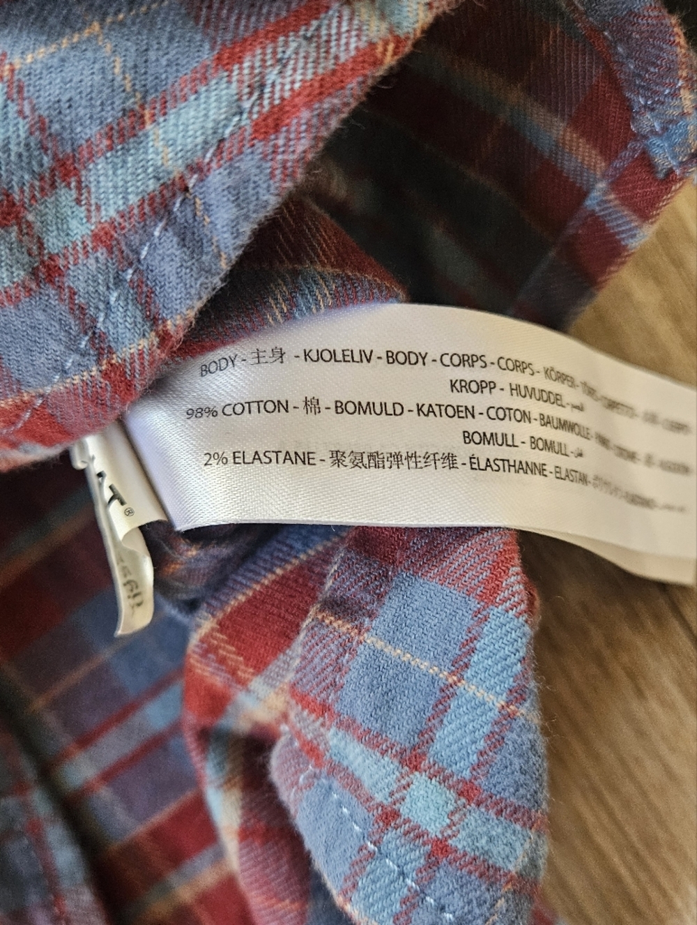 Ariat Rebar Men's Red and Blue Plaid Button-Up Heavyweight Flannel Shirt XL Tall - Picture 4 of 8